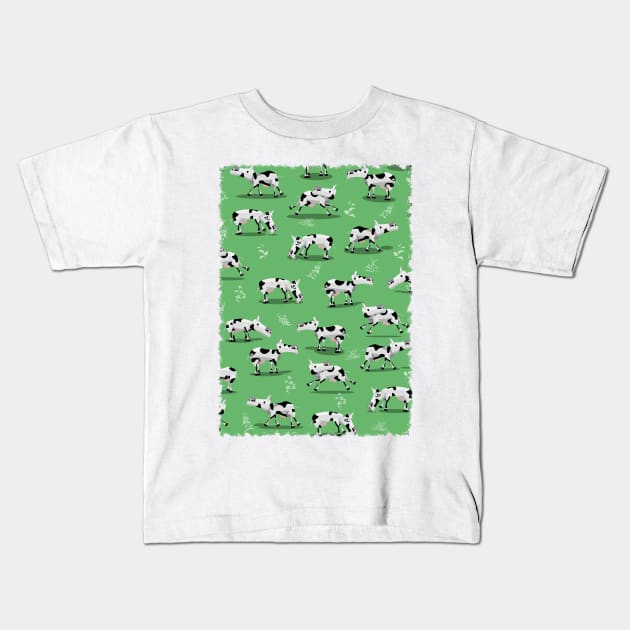 Cute Cow Pattern Kids T-Shirt by LICENSEDLEGIT